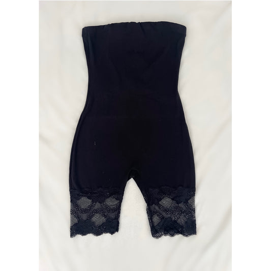 Black Strapless Shorts Onepiece (Size Medium)