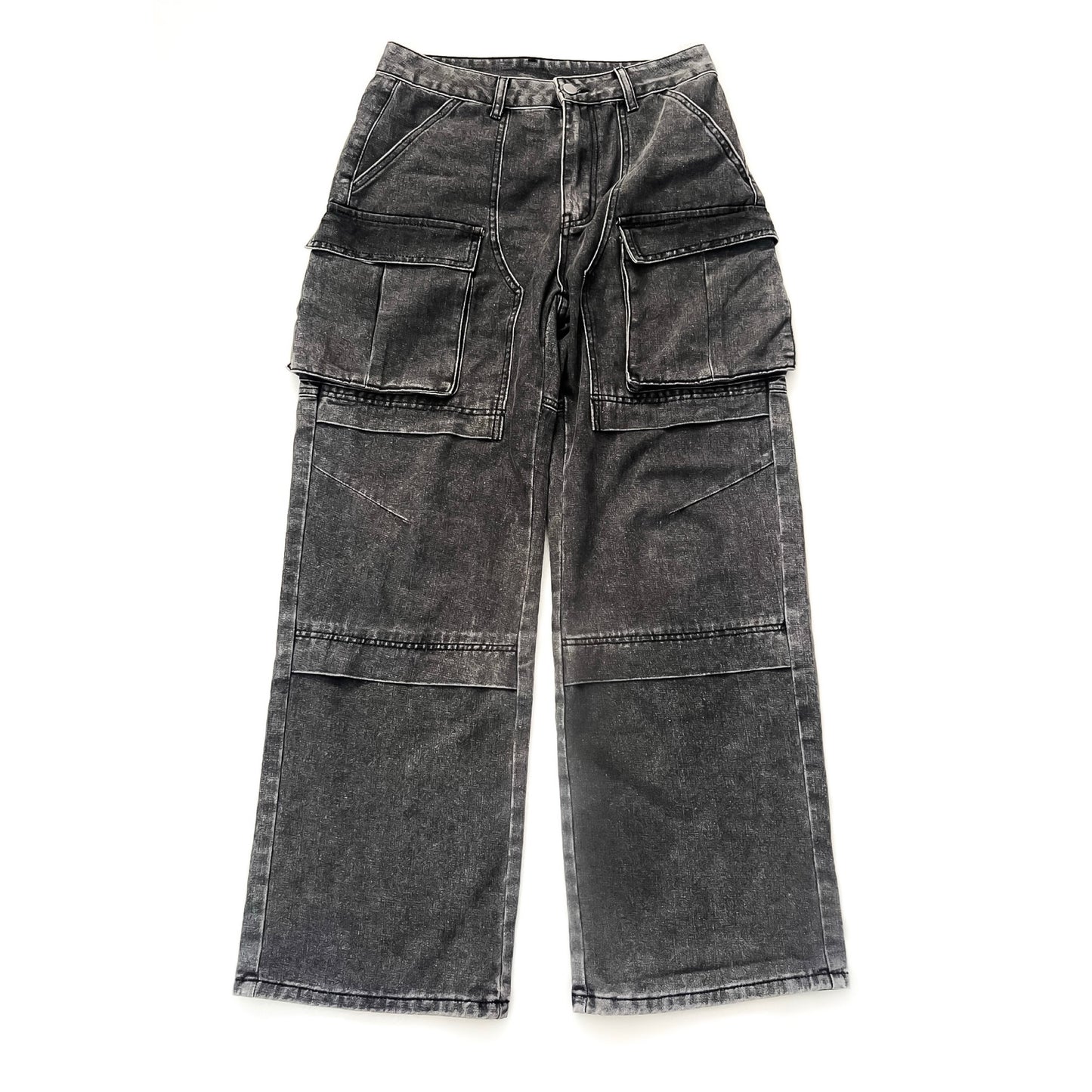 Black Washed Pockets Jeans (Size 30)