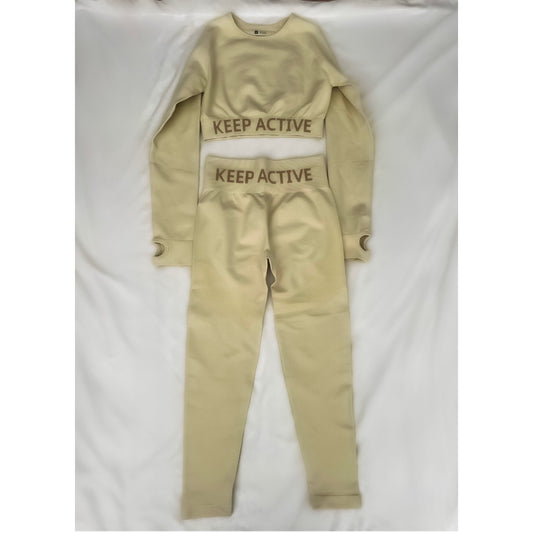 White Cream Active Set (Size Medium)