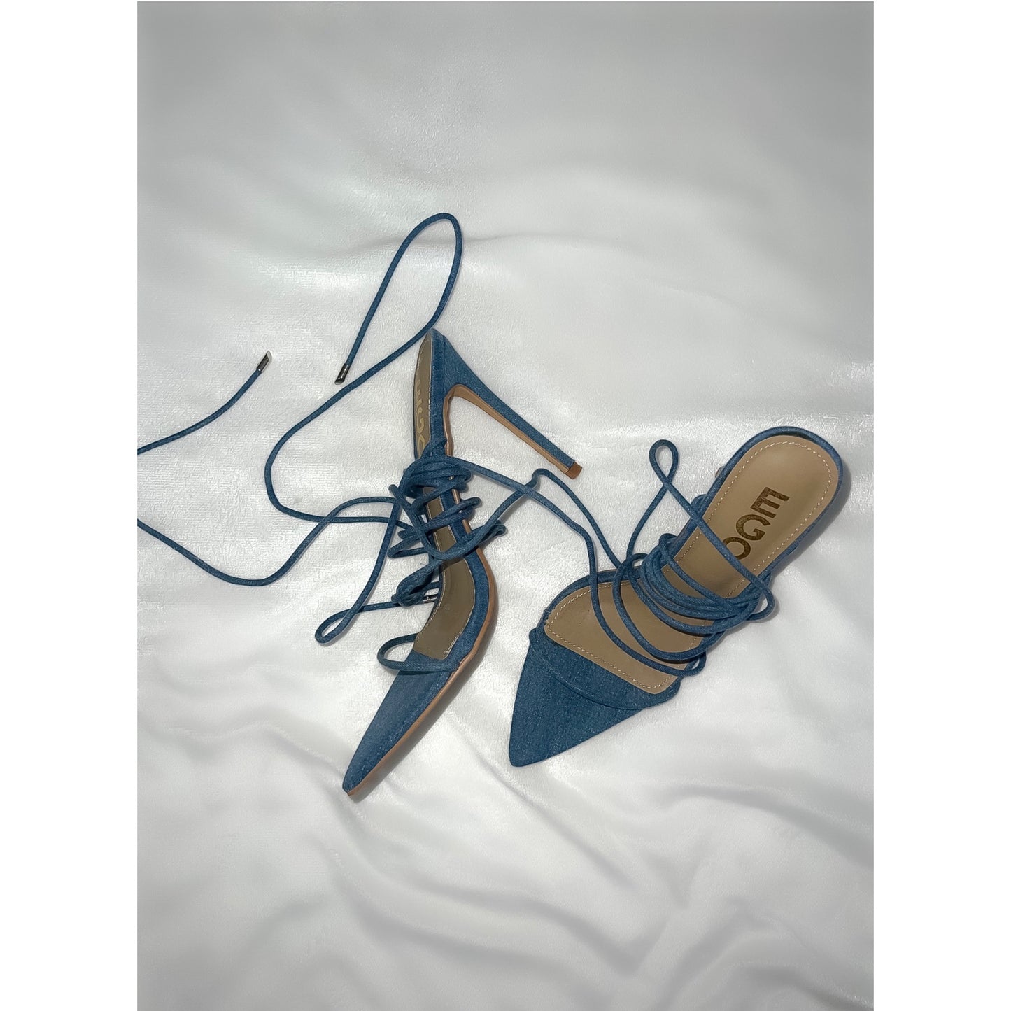 Blue Demin EGO High Heels (Size 6)