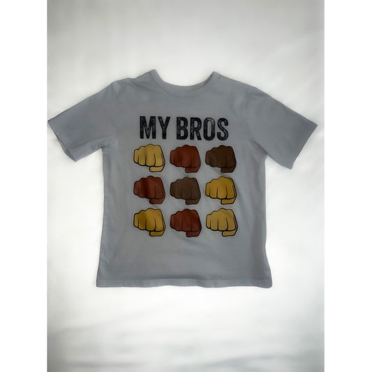 KIDS Gray My Bros T-Shirt (Size Medium)