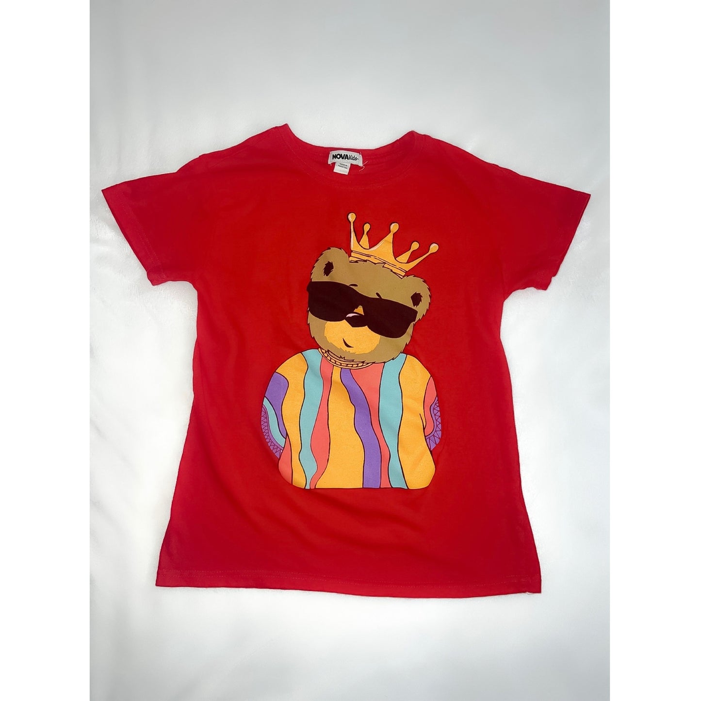 KIDS Red Bear T-Shirt (Size Large)