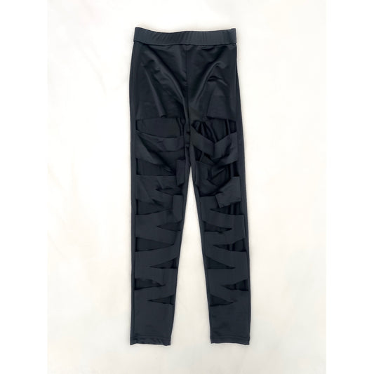 Black Ripped Leggings (Size Medium)