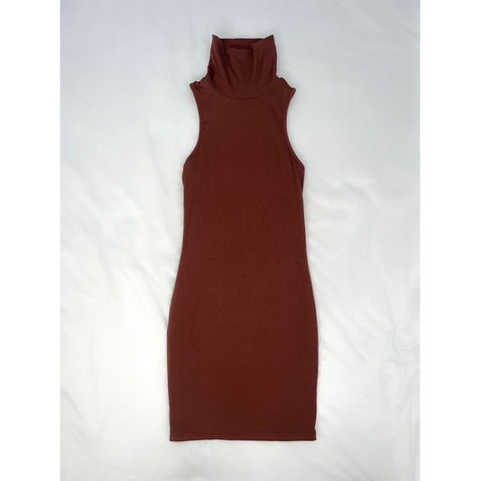 Brown High Neck Dress (Size Small)