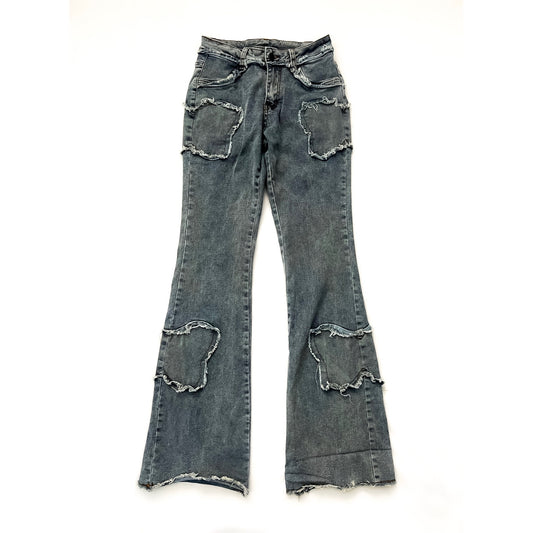 Dark Wash Patches Jeans (Size 28)