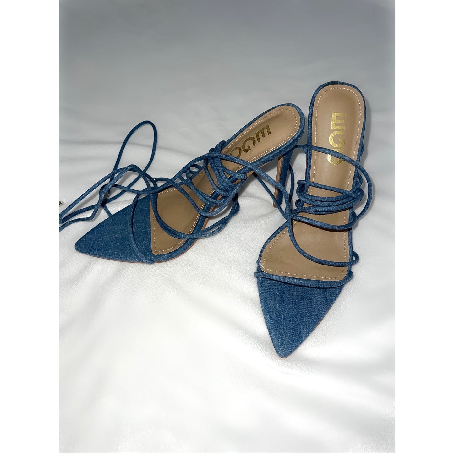 Blue Demin EGO High Heels (Size 6)