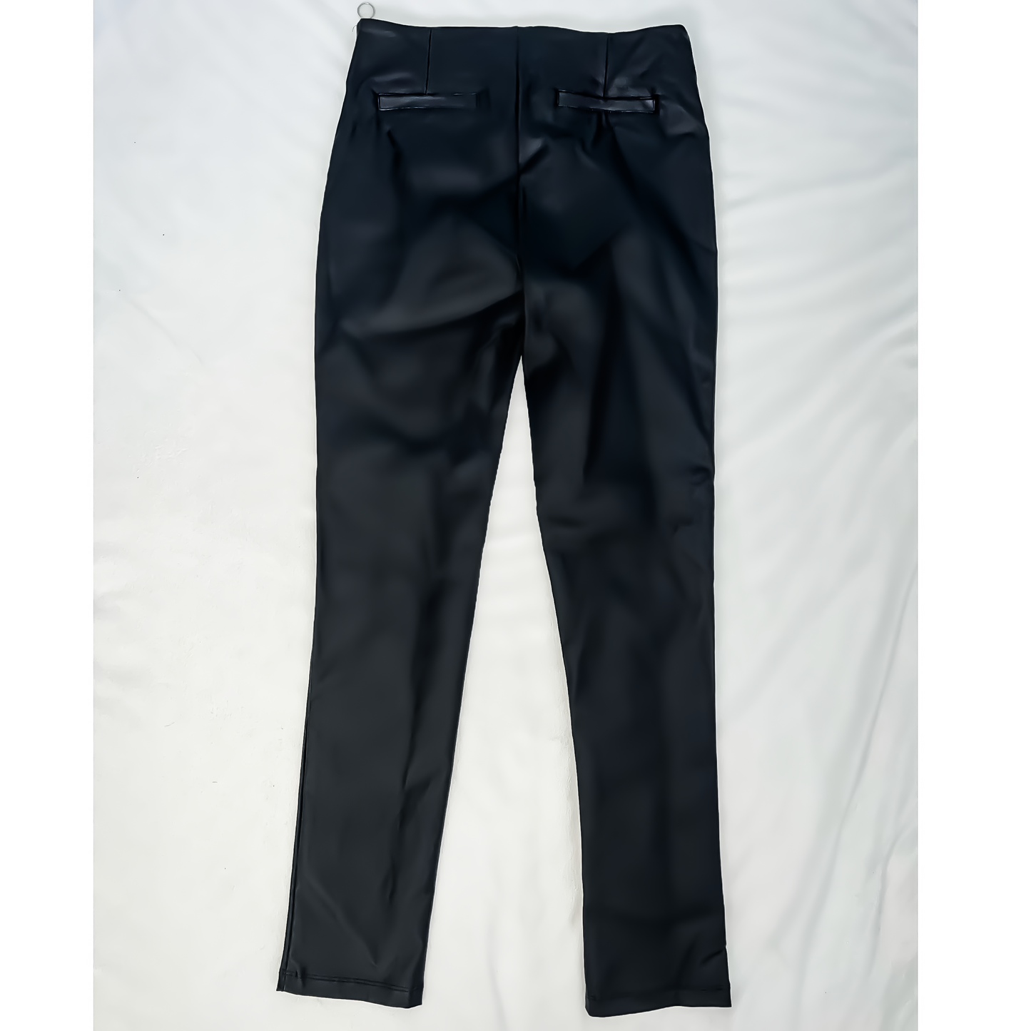 Black Shiny Leather Pants (Size Medium)